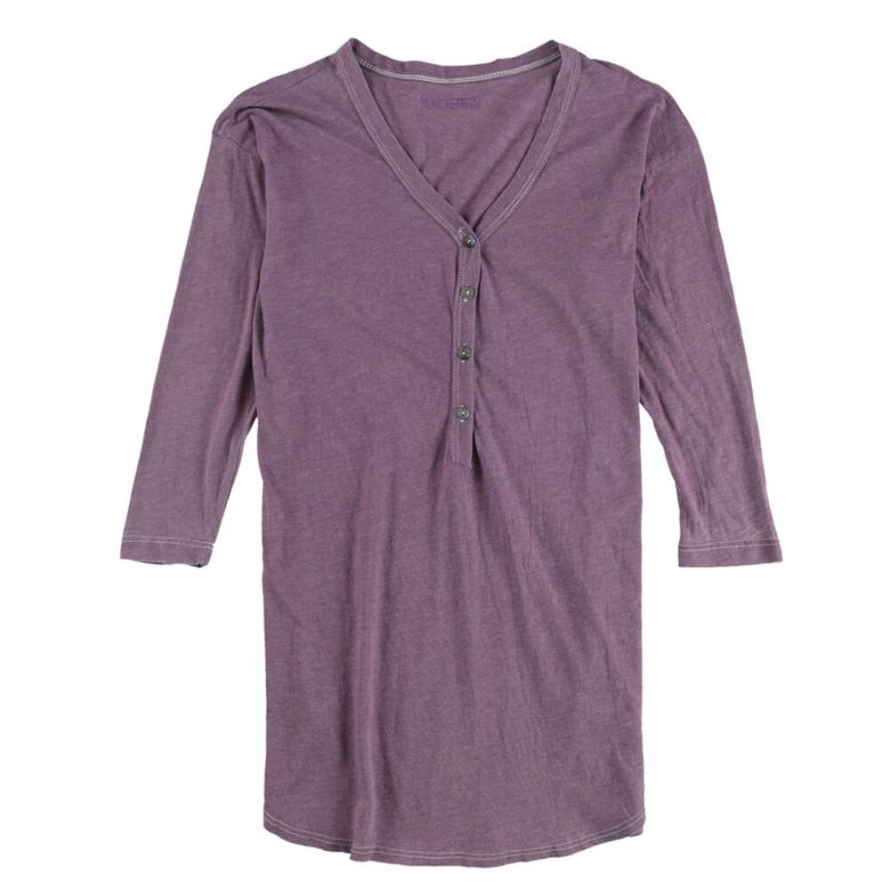 Mouchette Womens Solid Henley Shirt, NWT
